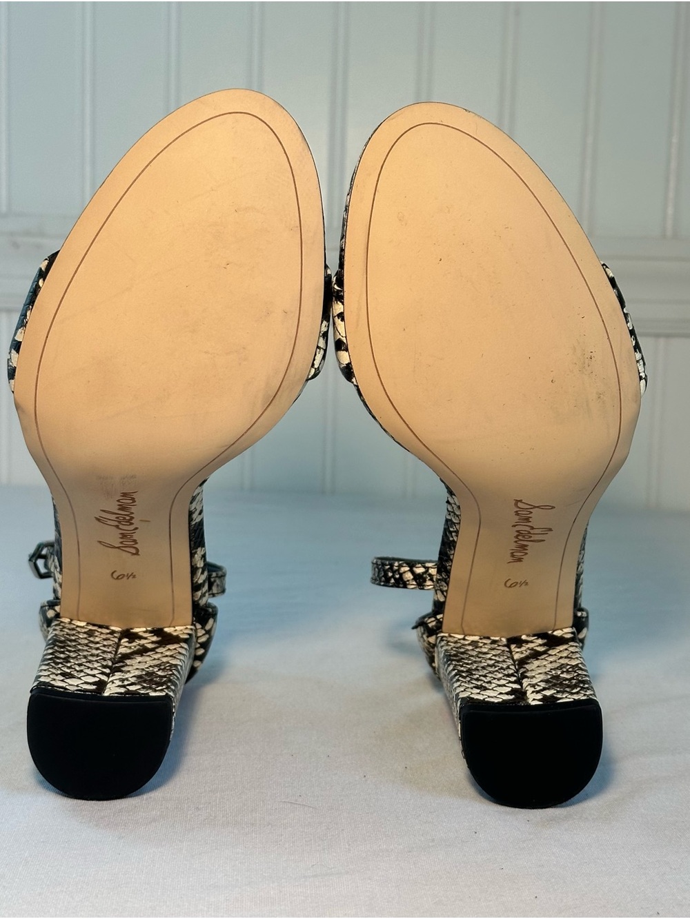 Sam Edelman Women's Snake-Print Block Heel Sandals in Multicolor - Picture 5 of 7